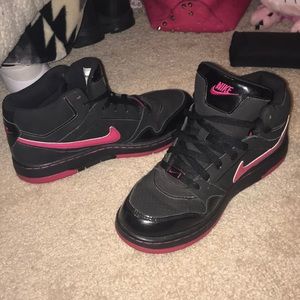 Pink and Black Nikes